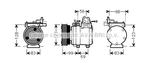 AVA QUALITY COOLING Компрессор, кондиционер HYK221